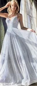 Nwt  blue glitter gown